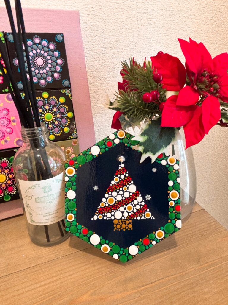ドットアート・クリスマスツリー・体験レッスン